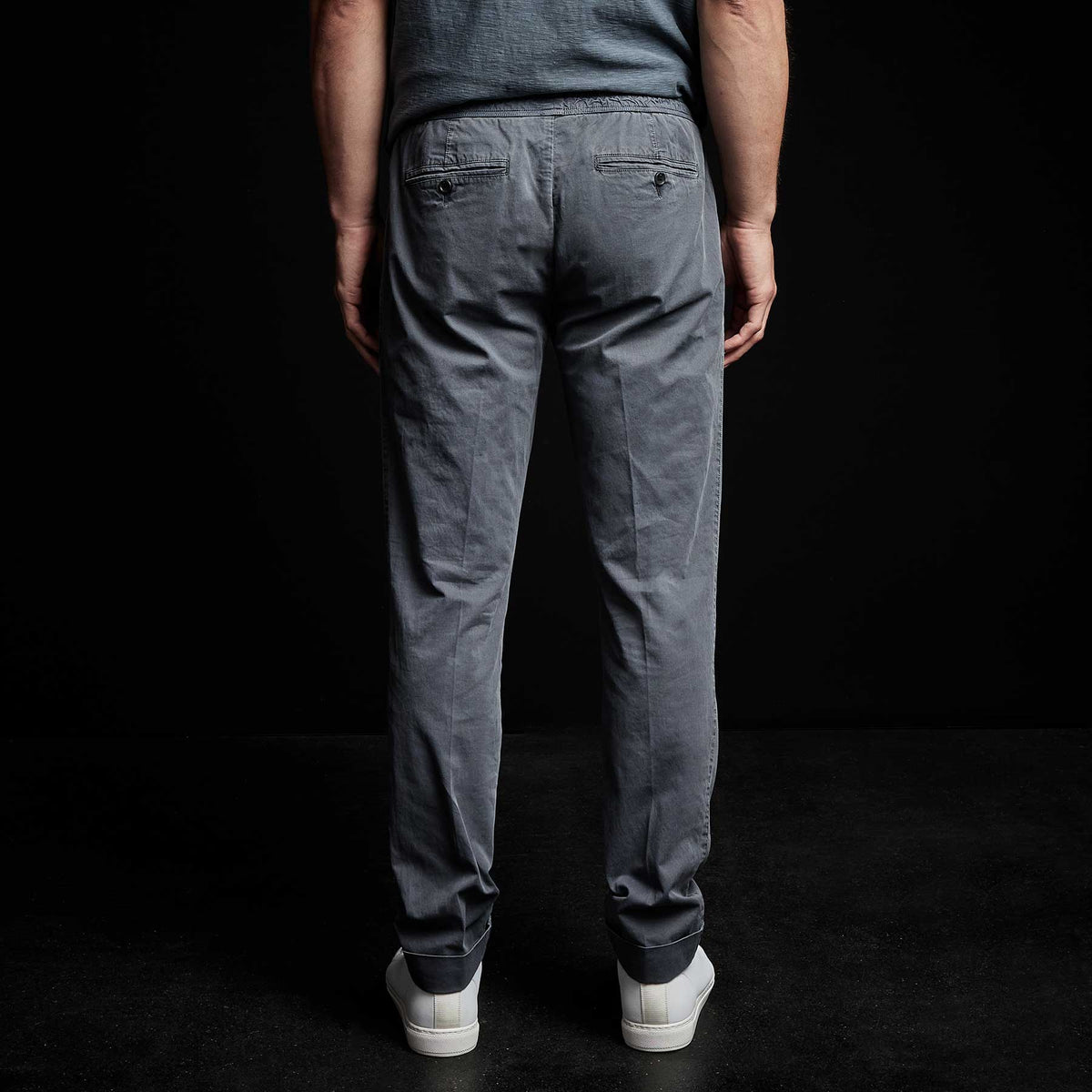Cotton Linen Cuffed Trouser in Maine Pigment | James Perse Los Angeles