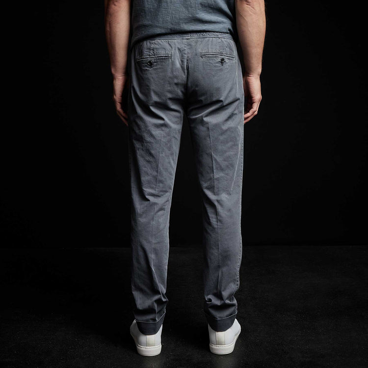 Cotton Linen Cuffed Trouser in Maine Pigment | James Perse Los Angeles