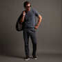 Cotton Linen Cuffed Trouser in Maine Pigment | James Perse Los Angeles