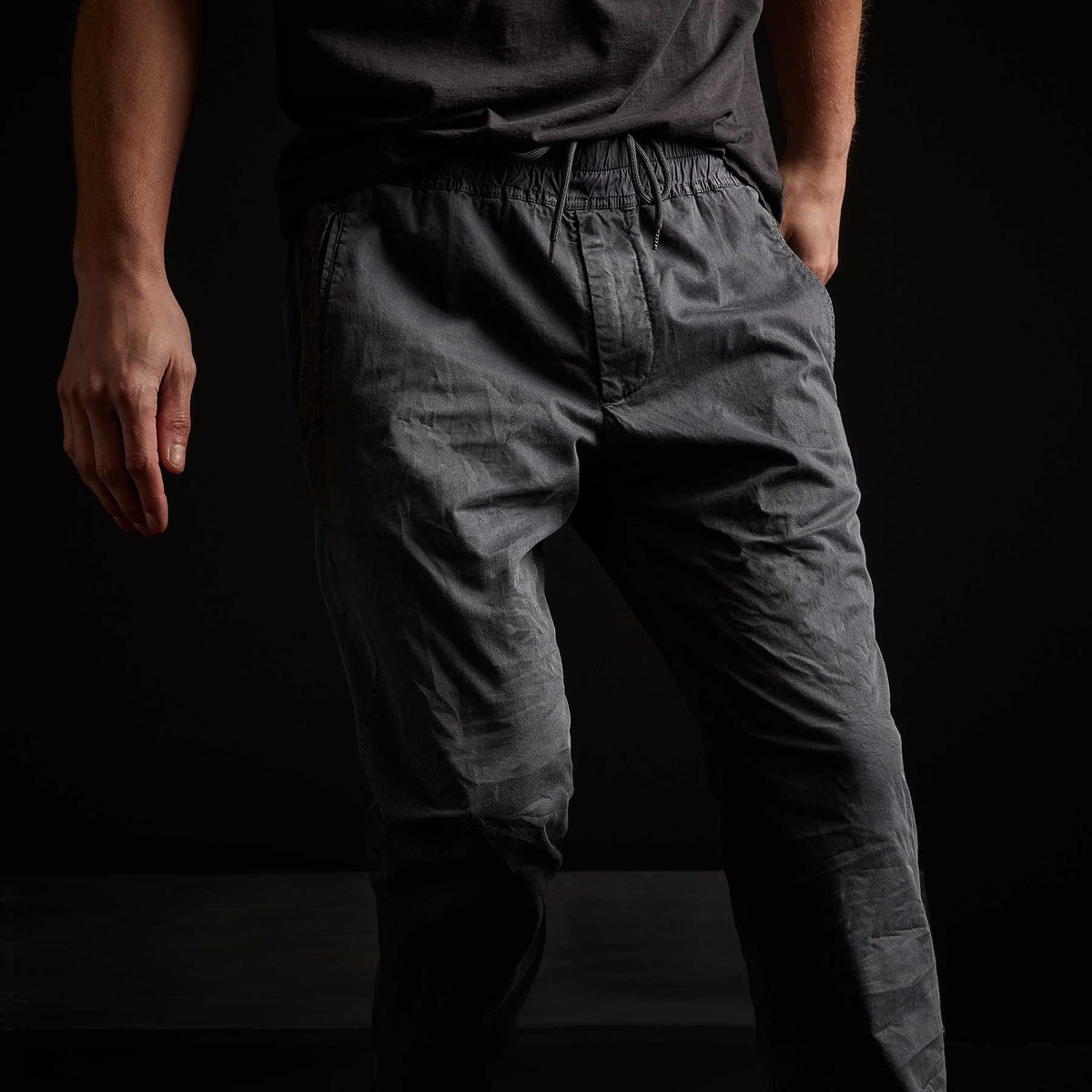 Stretch Cotton Linen Cuffed Trouser - North Pigment | James Perse Los Angeles