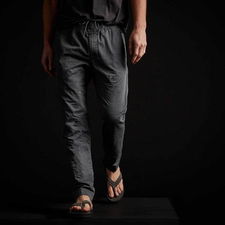 Stretch Cotton Linen Cuffed Trouser - North Pigment | James Perse Los Angeles
