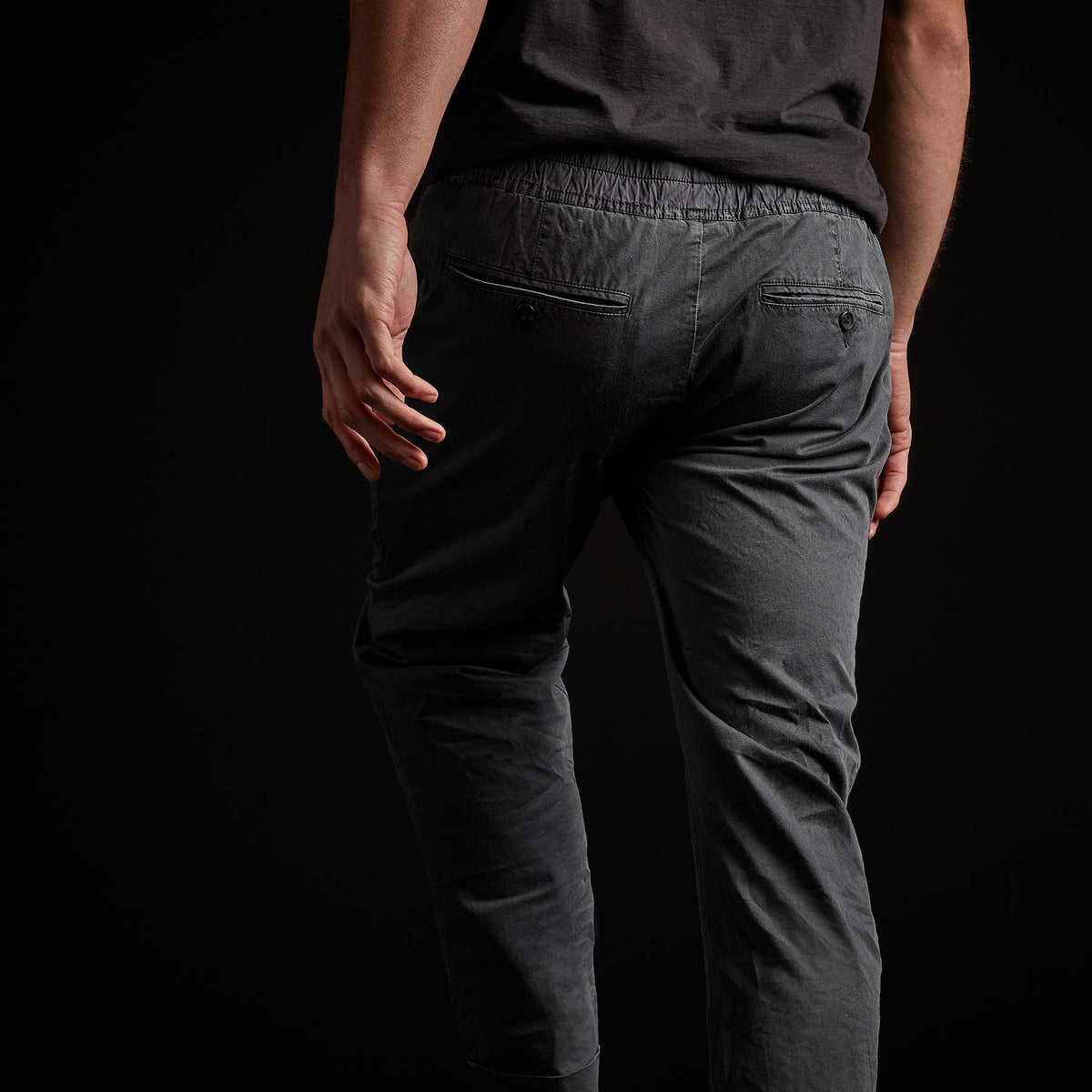 Stretch Cotton Linen Cuffed Trouser - North Pigment | James Perse Los Angeles