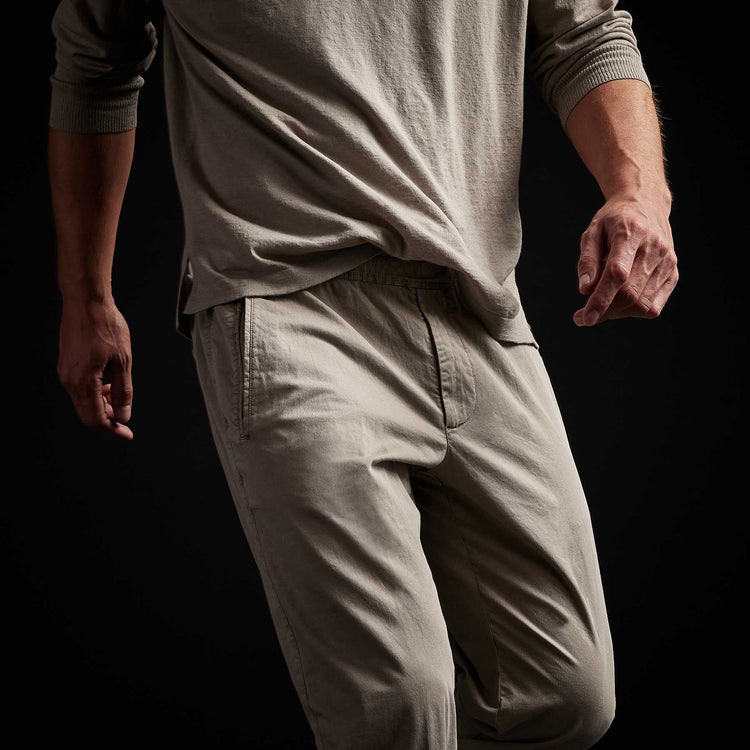 Cotton Linen Cuffed Trouser in Silt Pigment | James Perse Los Angeles 