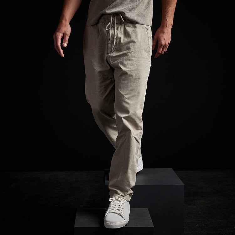 Cotton Linen Cuffed Trouser in String Pigment | James Perse Los Angeles 