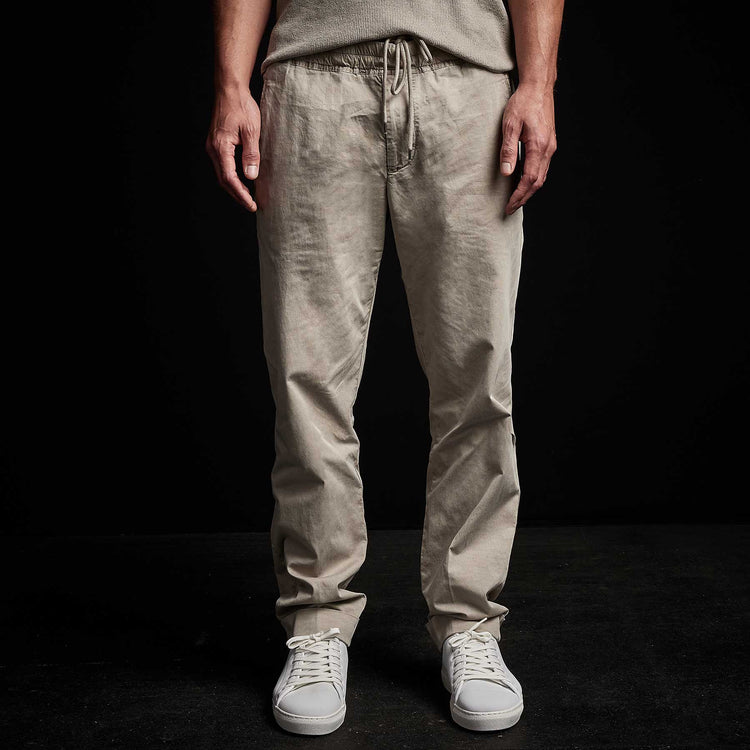 Cotton Linen Cuffed Trouser in String Pigment | James Perse Los Angeles 
