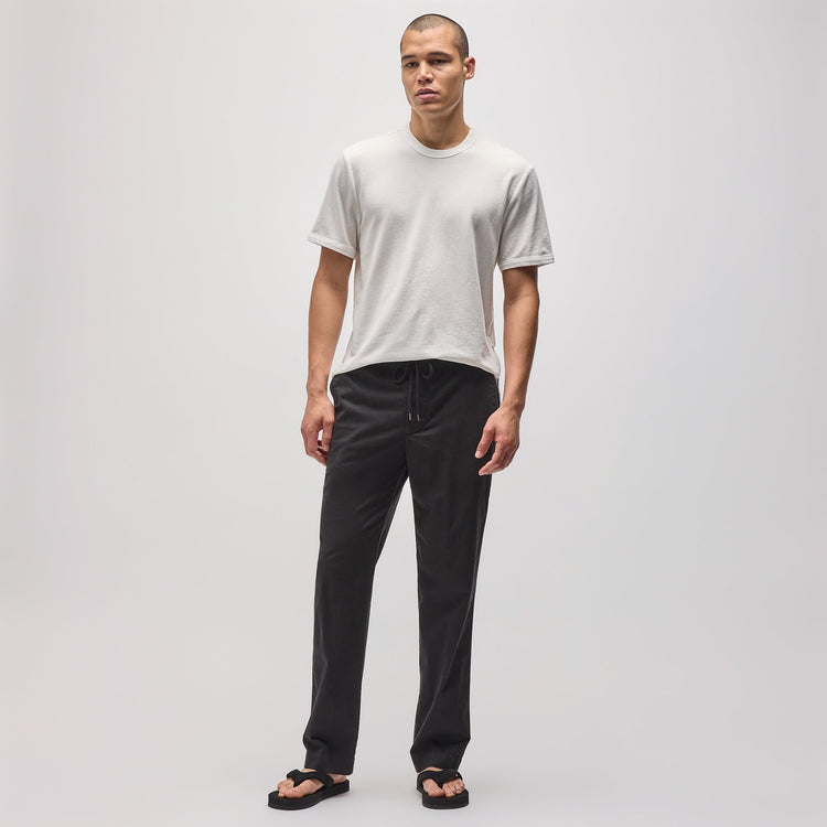 Cotton Linen Work Pant in Black | James Perse Los Angeles