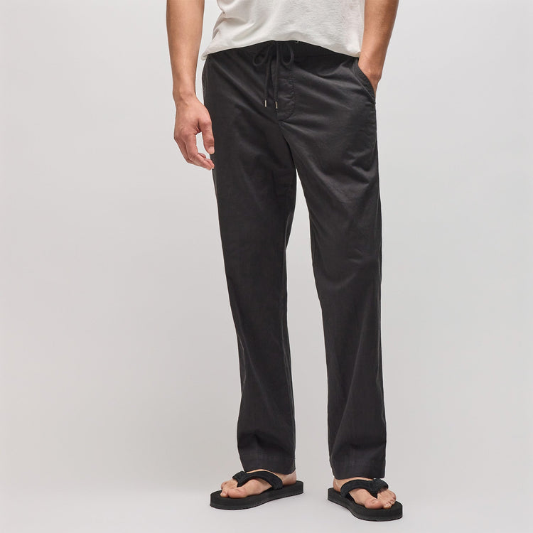 Cotton Linen Work Pant in Black | James Perse Los Angeles