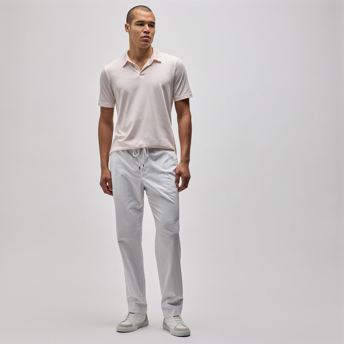 Cotton Linen Work Pant in White | James Perse Los Angeles