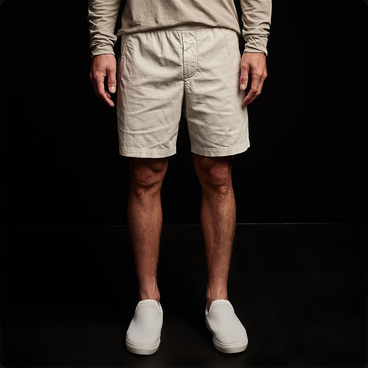Cotton Linen Tailored Short in Paste Pigment | James Perse Los Angeles
