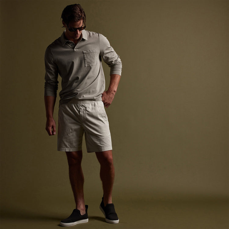 Cotton Linen Tailored Short in Paste Pigment | James Perse Los Angeles
