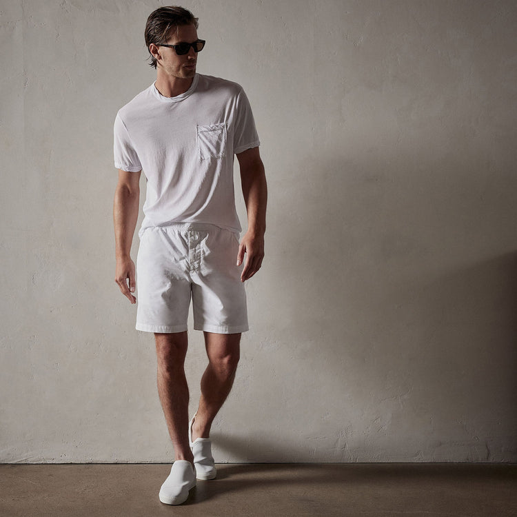 Cotton Linen Tailored Short in White | James Perse Los Angeles