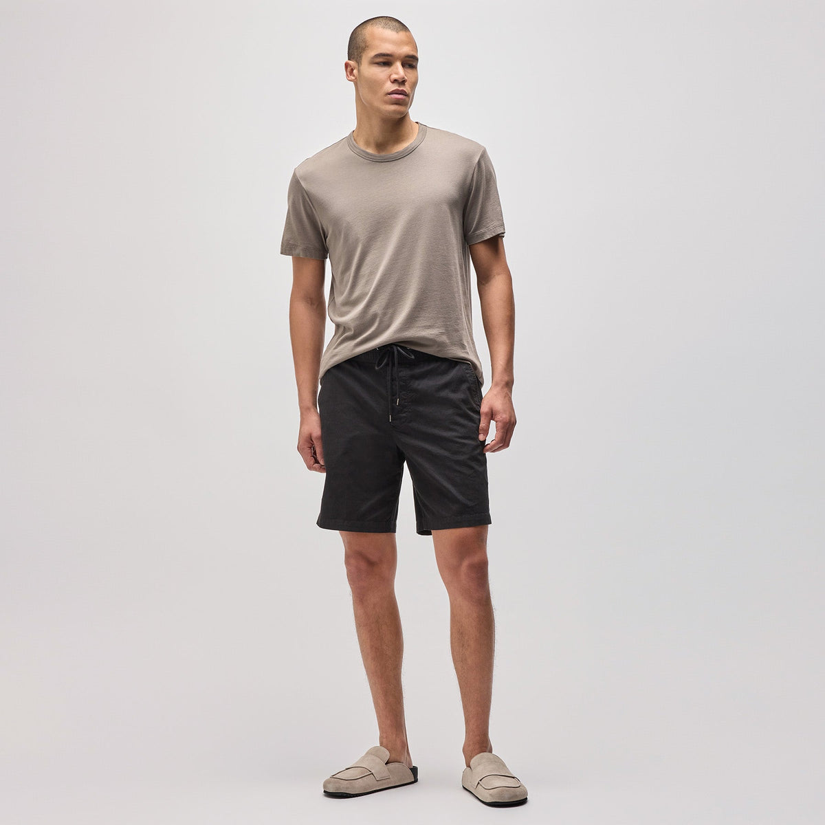 Cotton Linen Work Pant in Black | James Perse Los Angeles