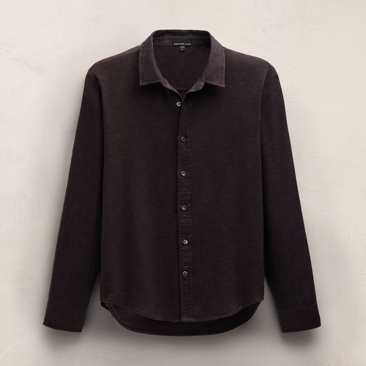 Cotton Flannel Shirting in Cocoa | James Perse Los Angeles FLAT