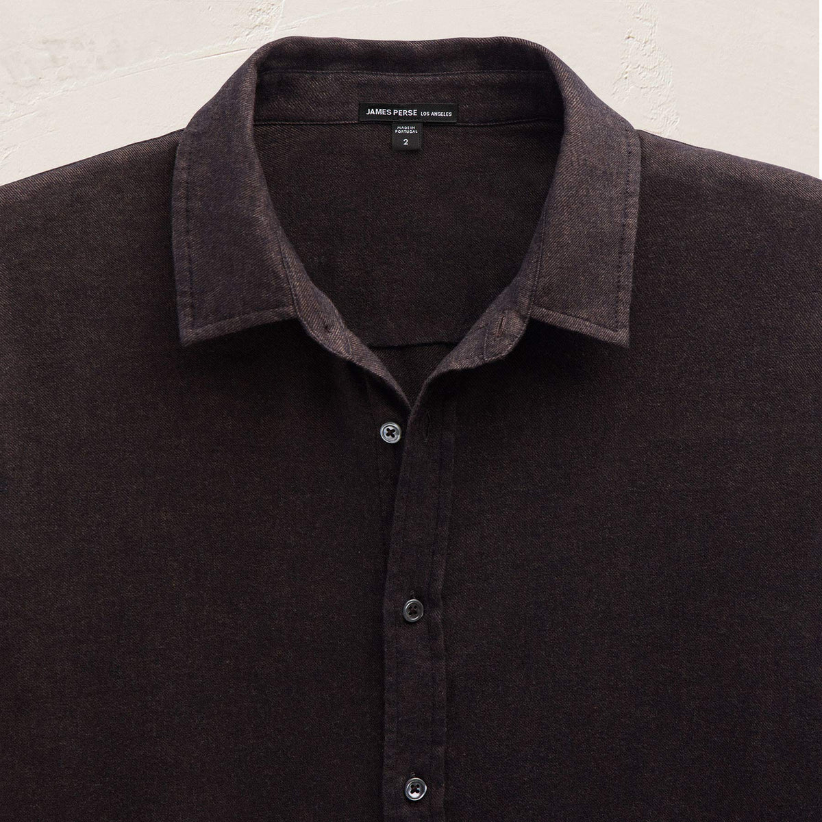 Cotton Flannel Shirting in Cocoa | James Perse Los Angeles FLAT