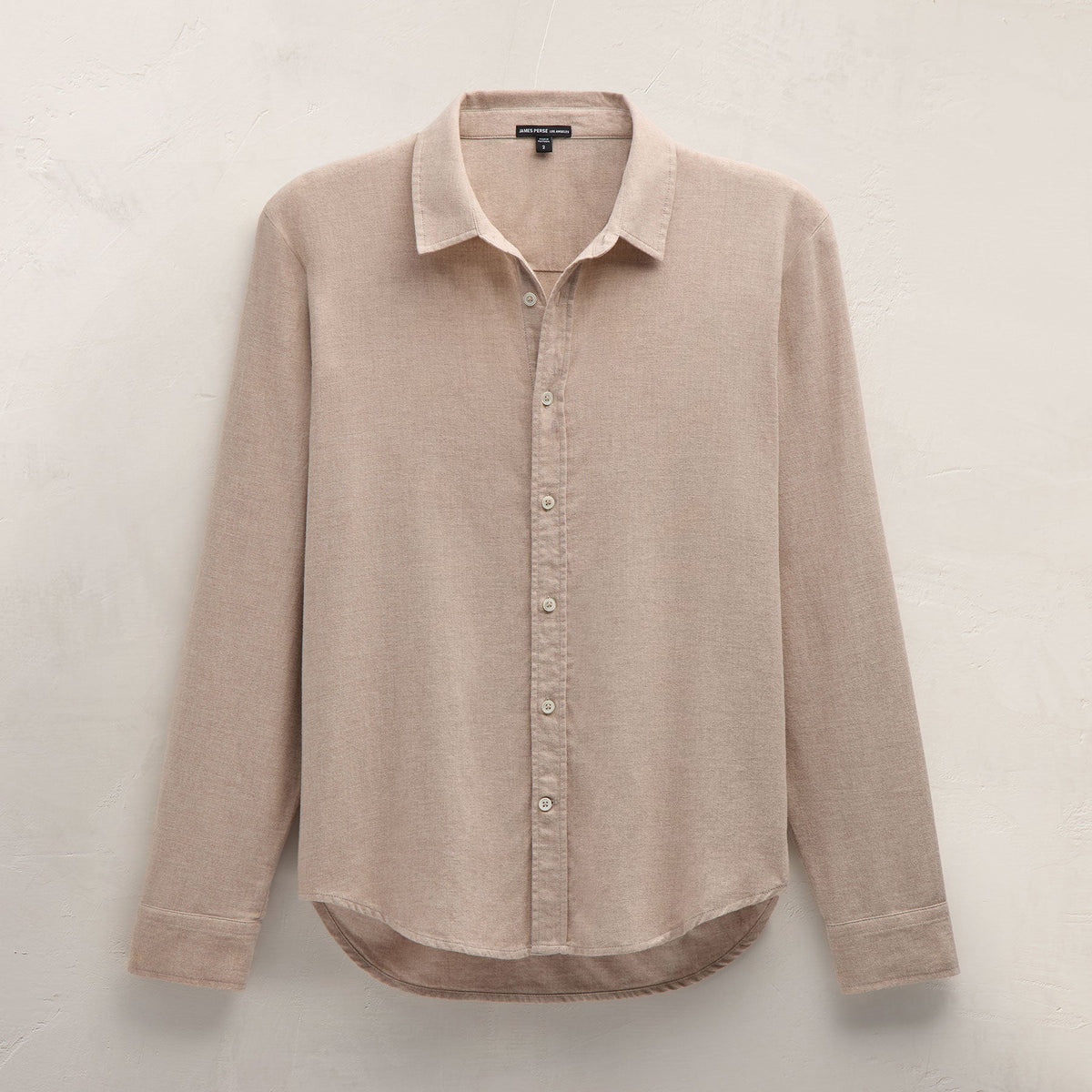 Cotton Flannel Shirting in Stone | James Perse Los Angeles