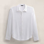 Refined Cotton Flannel Shirting in White | James Perse Los Angeles