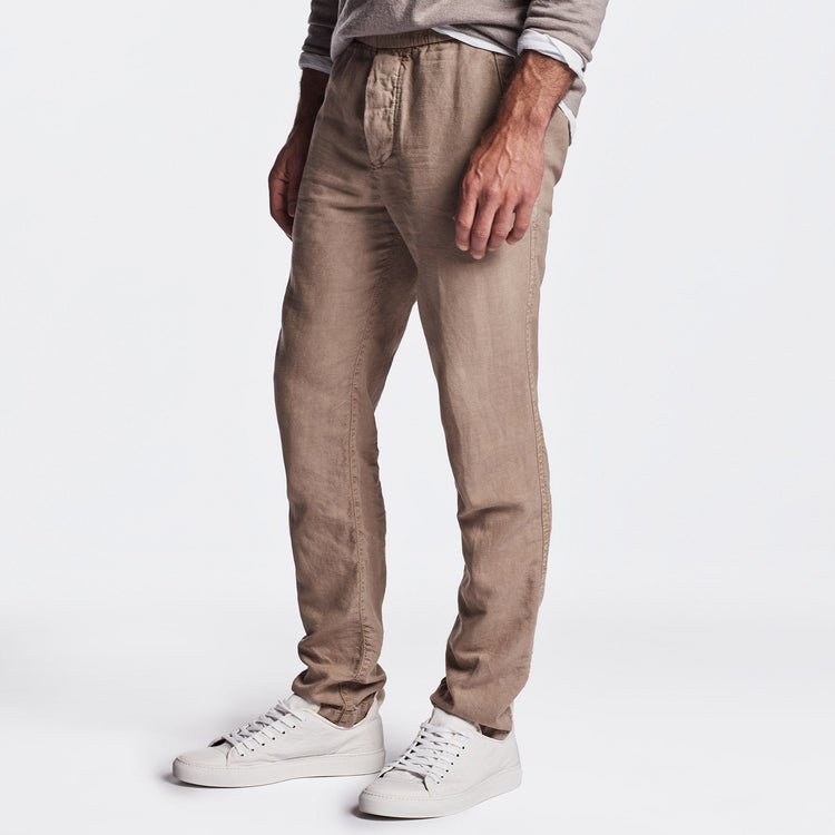 Cotton Linen Canvas Work Pant in British Khaki Pigment | James Perse Los Angeles