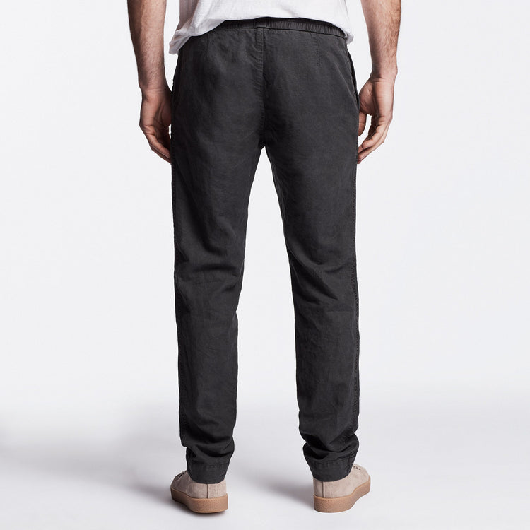 Cotton Linen Canvas Work Pant - Carbon Pigment | James Perse Los Angeles