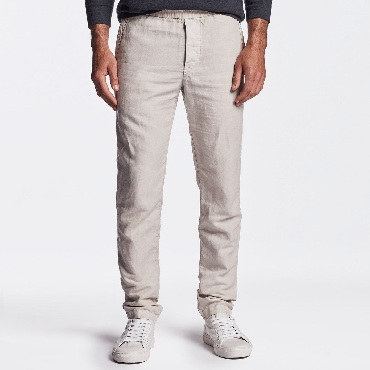 Cotton Linen Canvas Work Pant in Paste Pigment | James Perse Los Angeles
