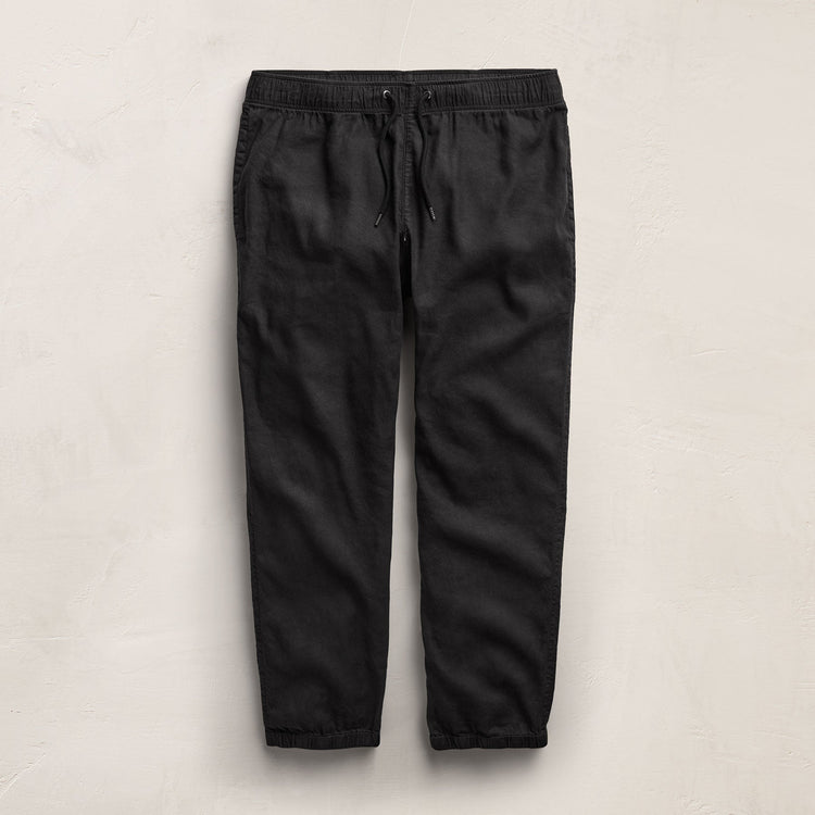 Stretch Linen Jogger in Black | James Perse Los Angeles