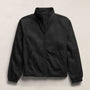 Stretch Linen Track Jacket in Black | James Perse Los Angeles