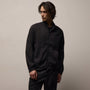 Stretch Linen Track Jacket in Black | James Perse Los Angeles