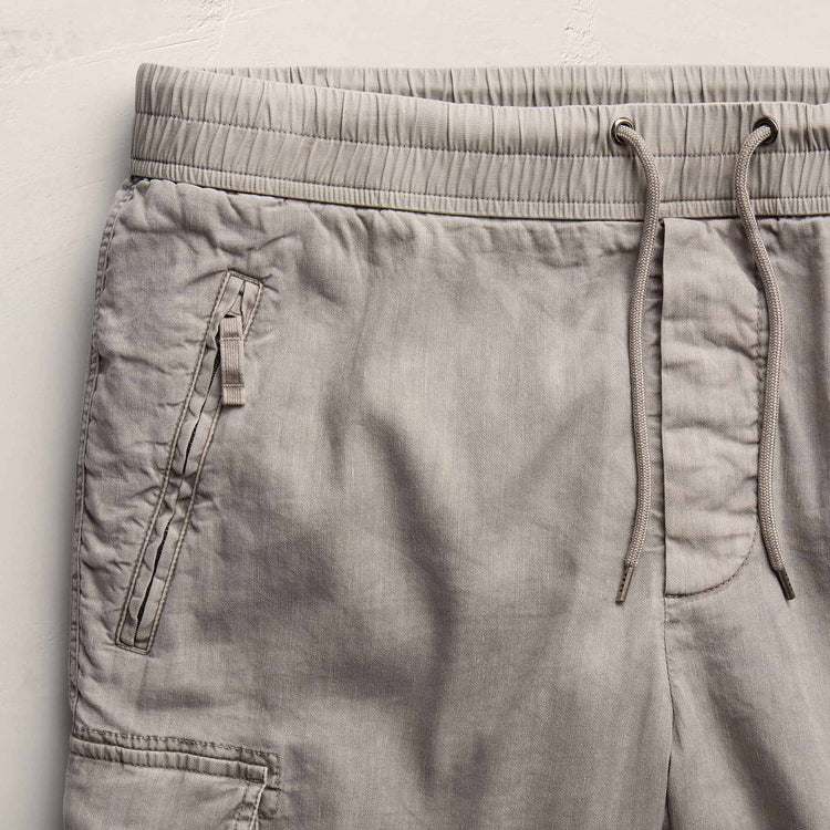Linen Cotton Utility Short in Fog Pigment | James Perse Los Angeles