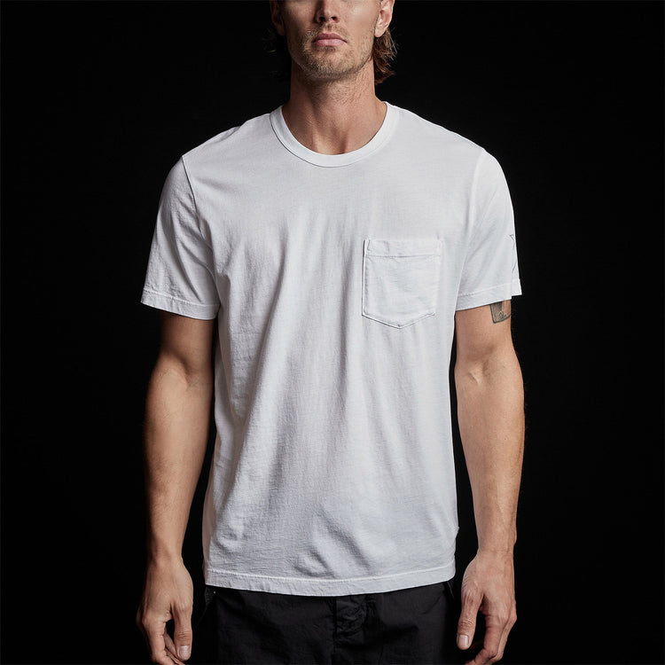 Short Sleeve Pocket Tee in White | James Perse Los Angeles