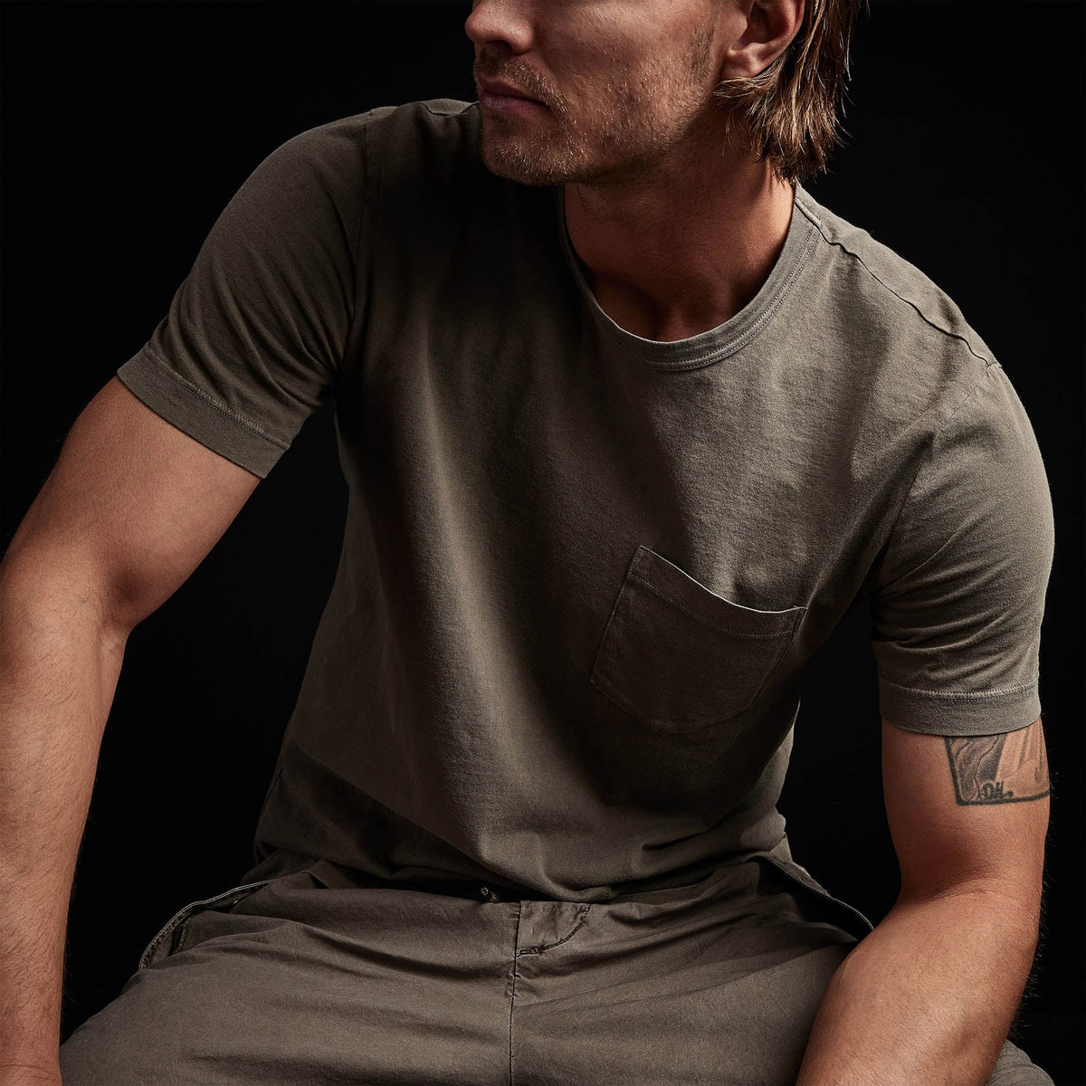 lightweight jersey pocket tee ammo pigment mlj3282 | James Perse Los Angeles 