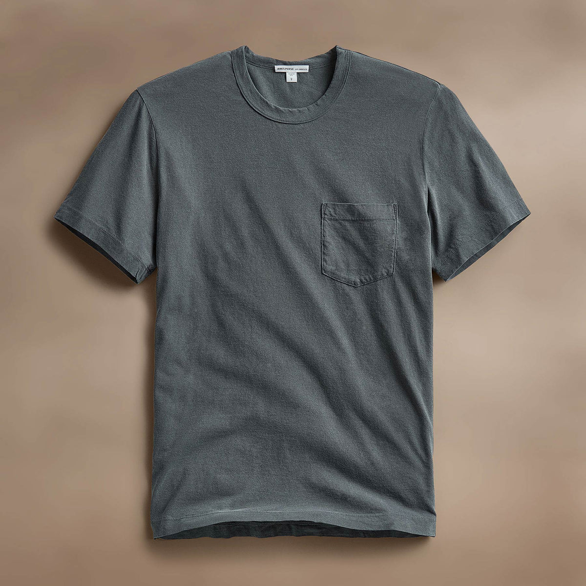 Lightweight Jersey Pocket Tee in Asphalt Pigment | James Perse Los Angeles