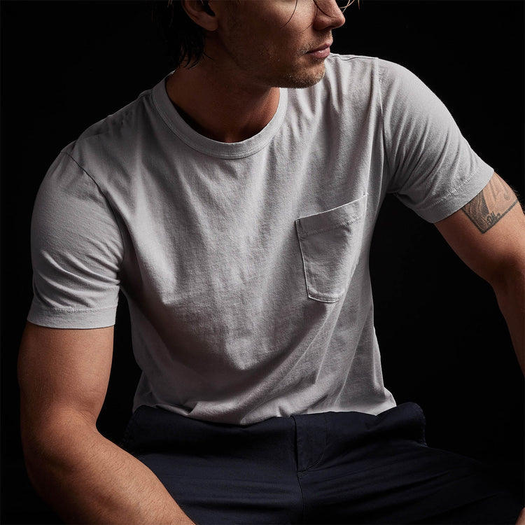 lightweight jersey pocket tee arctic pigment mlj3282 | James Perse Los Angeles 