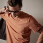 Lightweight Jersey Pocket Tee in Bonfire Pigment | James Perse Los Angeles