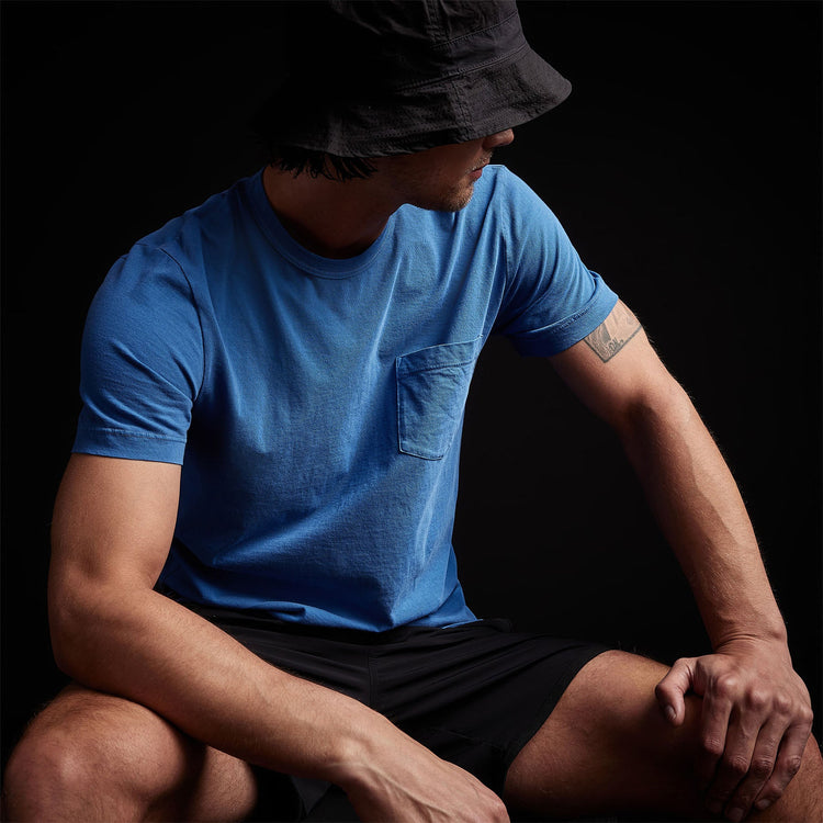 Lightweight Jersey Pocket Tee in Electric Blue Pigment | James Perse Los Angeles 