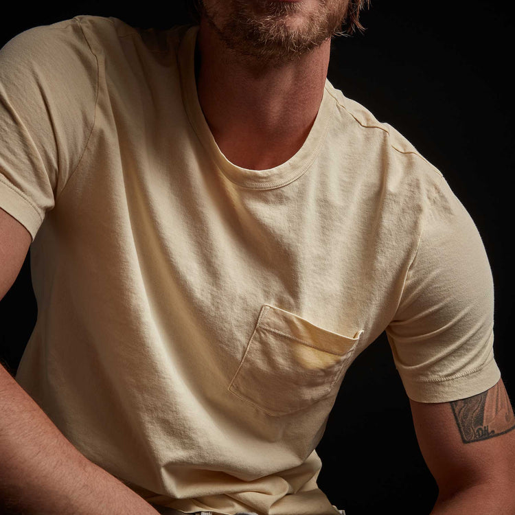 Lightweight Jersey Pocket Tee - Gesso Pigment | James Perse Los Angeles