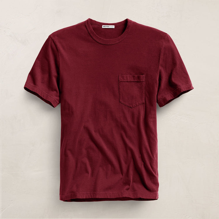 Lightweight Jersey Pocket Tee In Heat Pigment | James Perse Los Angeles