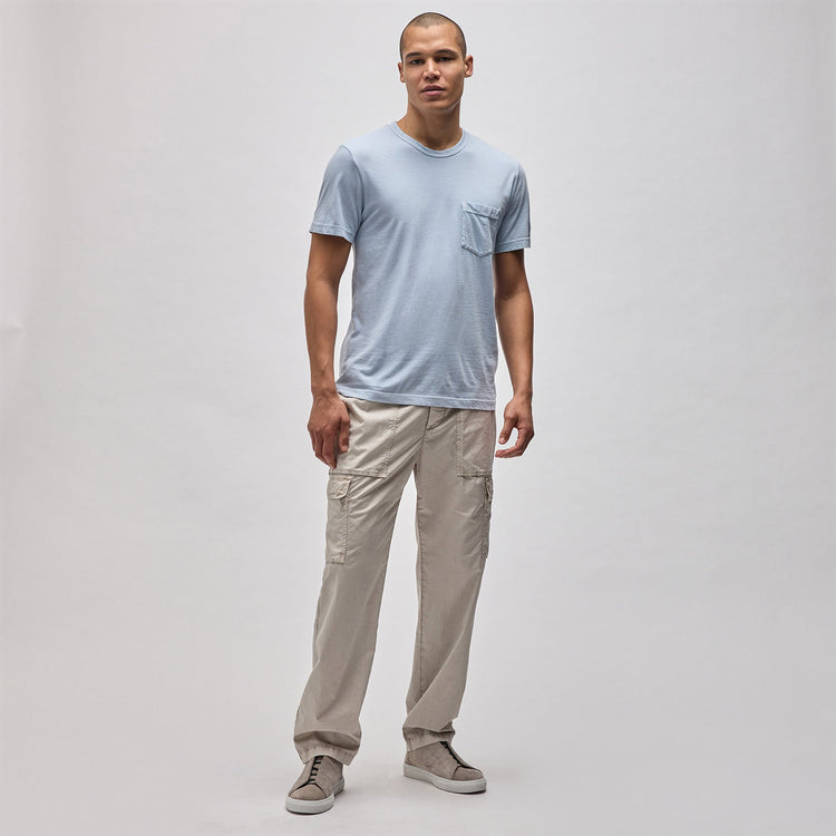 Lightweight Jersey Pocket Tee in Open Sky Pigment | James Perse Los Angeles