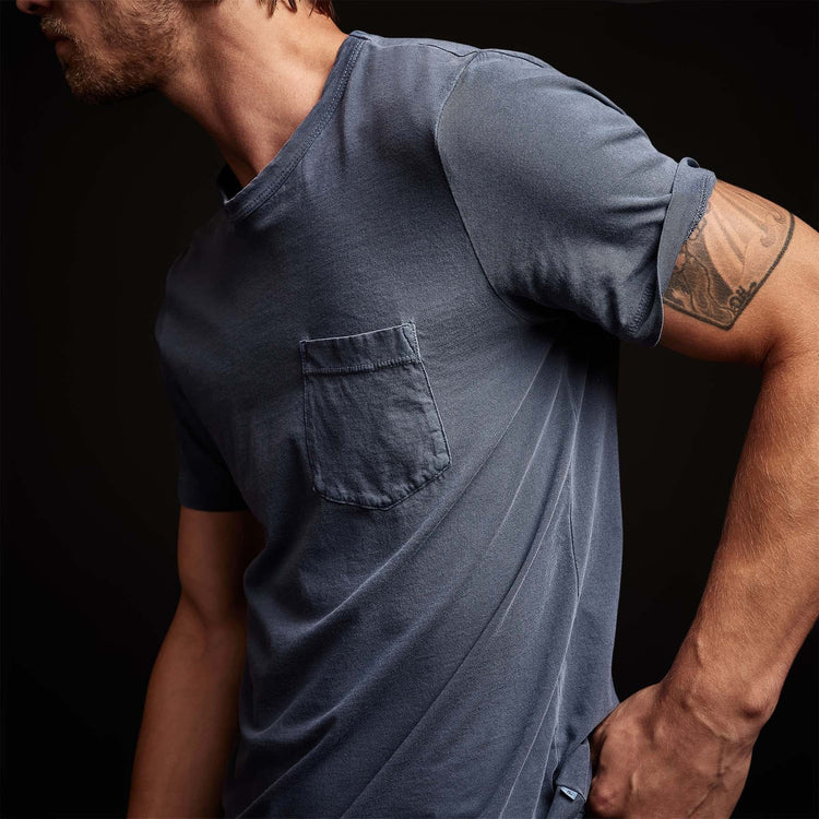 Lightweight Jersey Pocket Tee in Sea Captain Pigment | James Perse Los Angeles