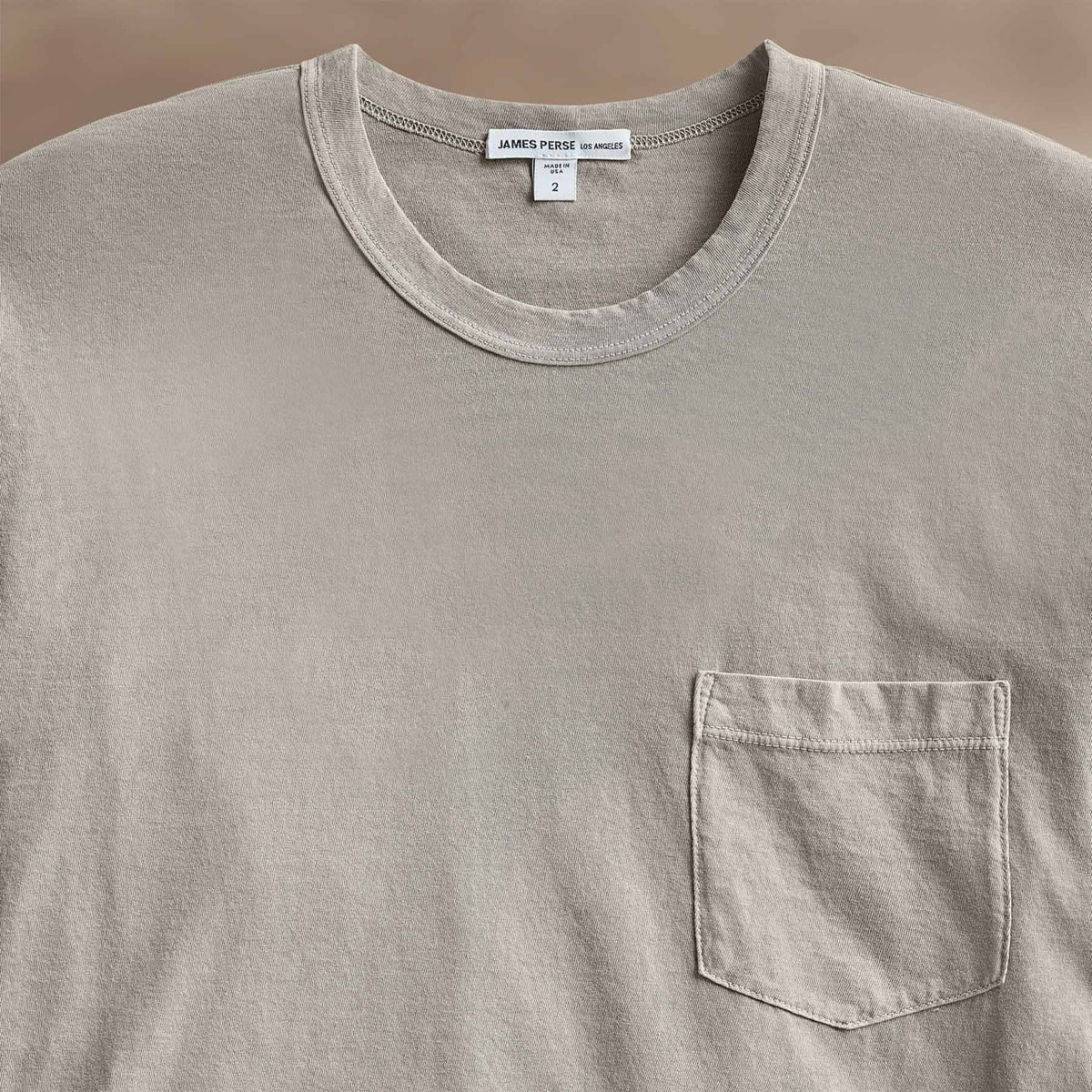 Lightweight Jersey Pocket Tee in Salt Pigment | James Perse Los Angeles