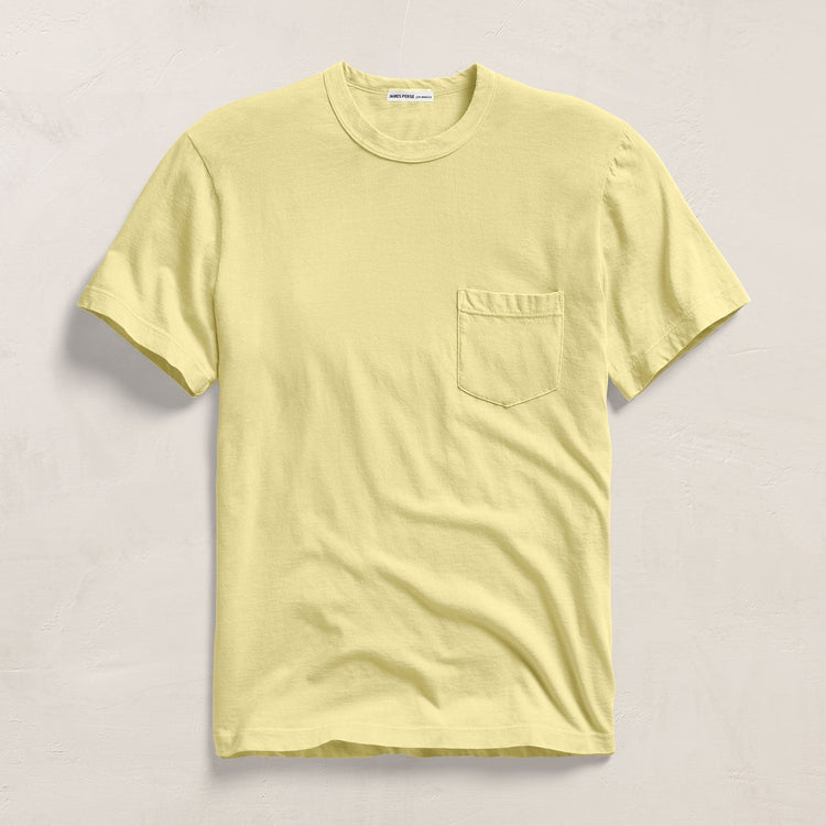 Lightweight Jersey Pocket Tee in Yellow Cake Pigment | James Perse Los Angeles