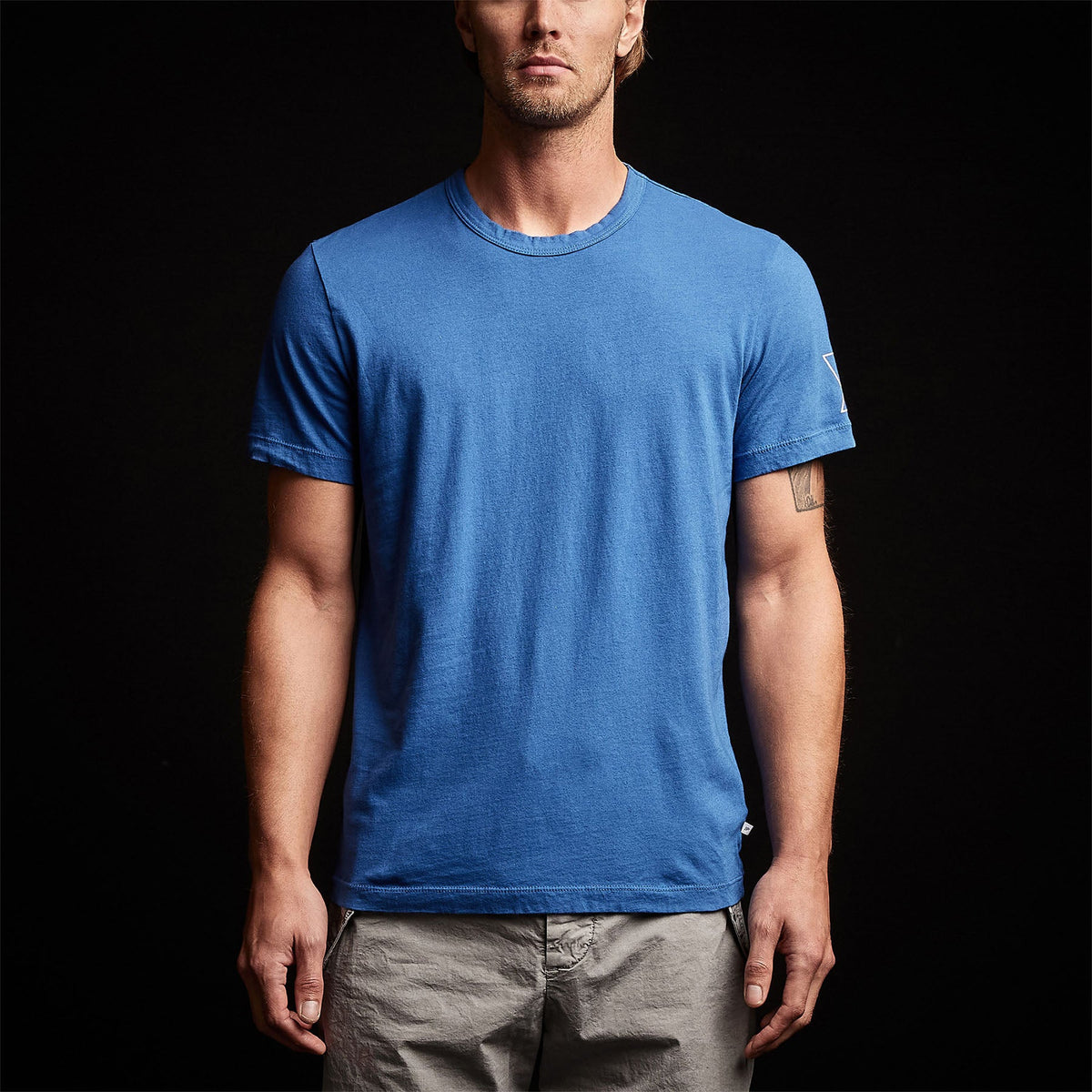 Y/OSEMITE Short Sleeve Crew Neck in Current/Shell | James Perse Los Angeles