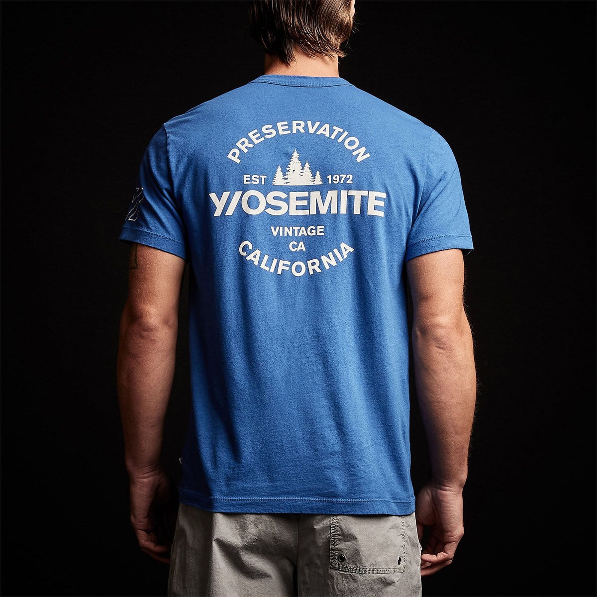 Y/OSEMITE Short Sleeve Crew Neck in Current/Shell | James Perse Los Angeles