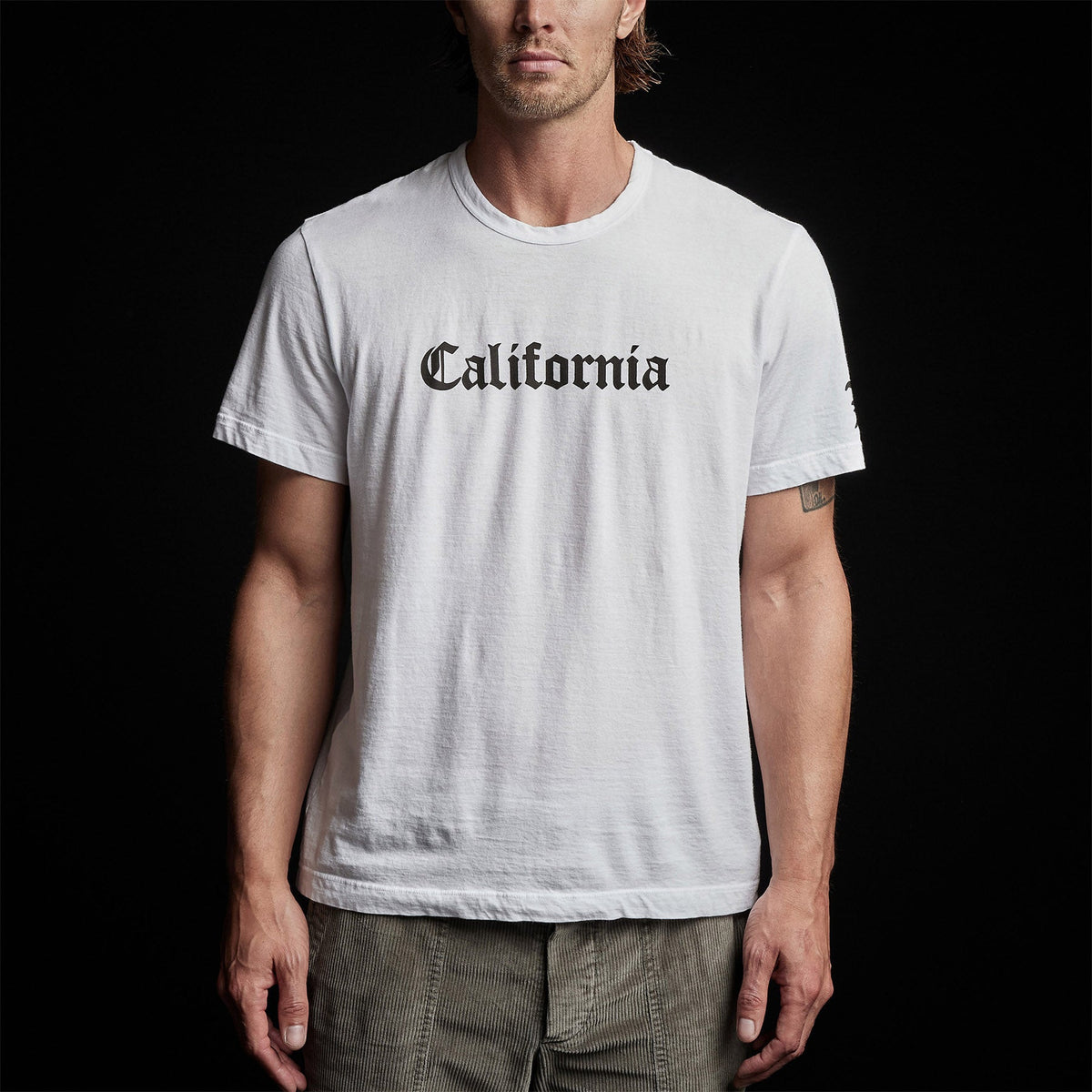 CA Gothic Short Sleeve Crew in White | James Perse Los Angeles