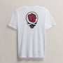 Men's Short Sleeve Crew Neck Grateful Dead Rose in White/Red | James Perse Los Angeles