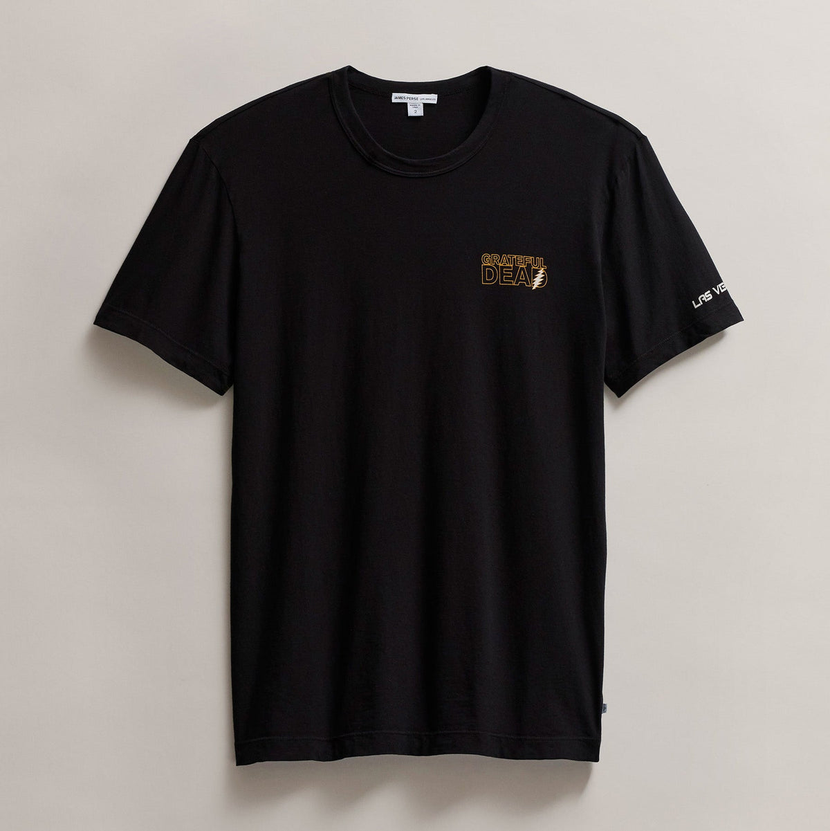 Men's Short Sleeve Crew Grateful Dead Sphere in Black/Cadmium | James Perse Los Angeles