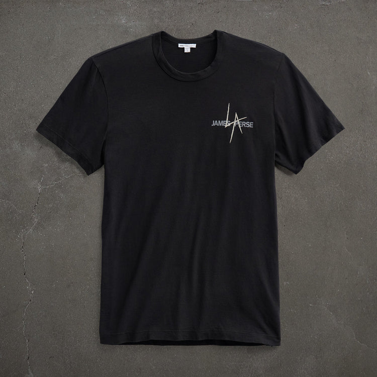 JP x LA in Short Sleeve Palm Fade in Black | James Perse Los Angeles