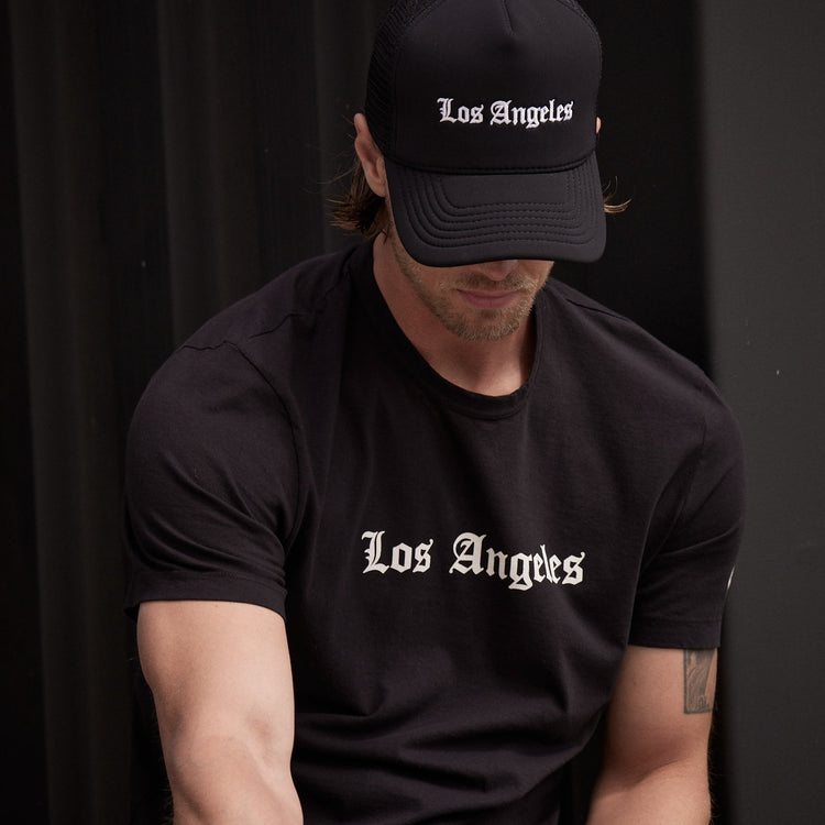 LA Gothic Short Sleeve Crew in Black | James Perese Los Angeles