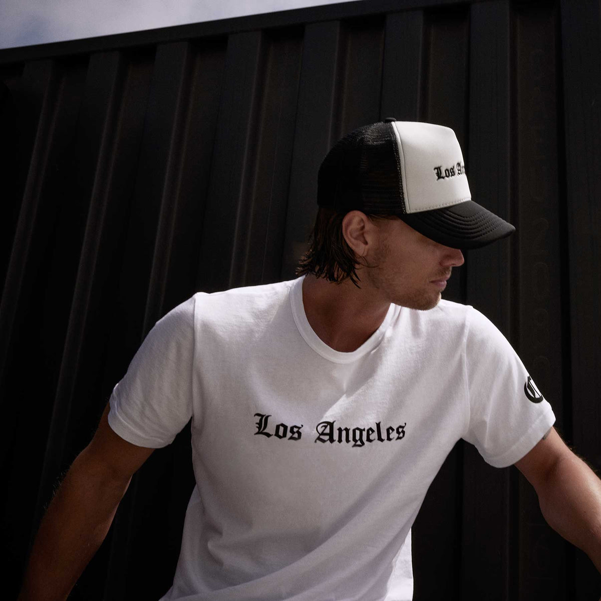 LA Gothic Short Sleeve Crew in White | James Perese Los Angeles