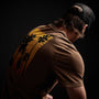 Short Sleeve Crew Palm Graphics in Gingerbread Pigment | James Perse Los Angeles 