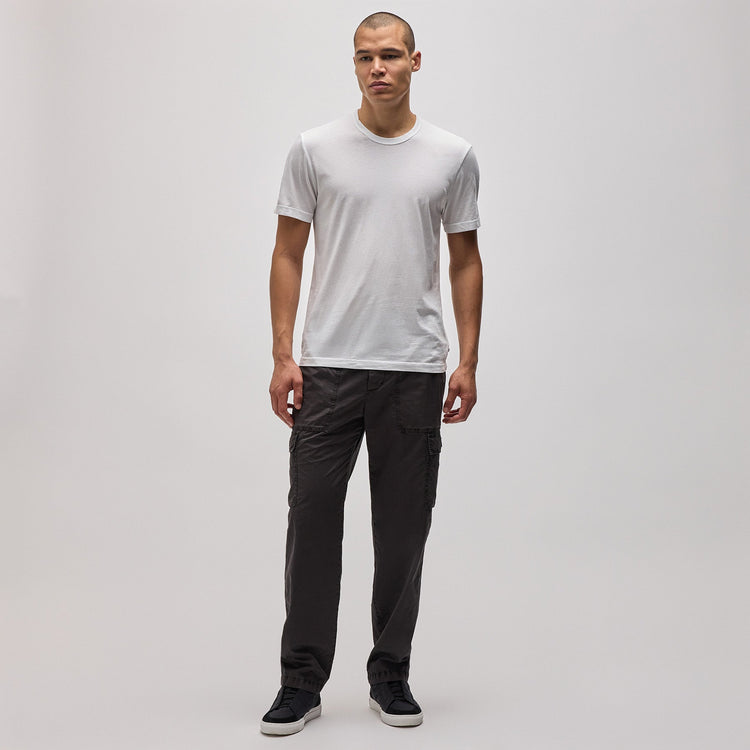 Short Sleeve Crew Palm Graphic in White/Blue | James Perse Los Angeles