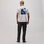 Short Sleeve Crew Palm Graphic in White/Blue | James Perse Los Angeles